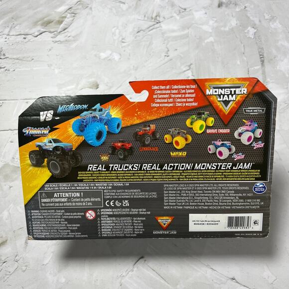 NEW Monster Jam MEGALODON Vs HOOKED Die Cast Truck 1:64 Double Down Showdown - Picture 4 of 8